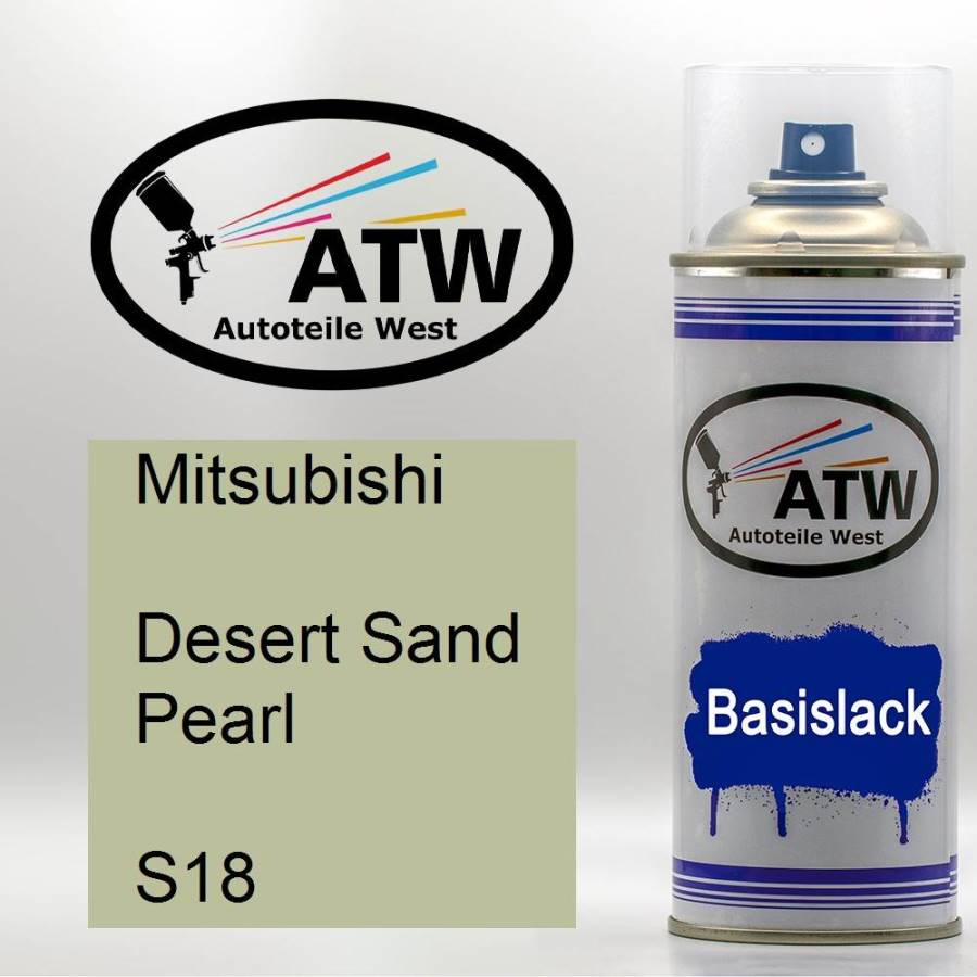 Mitsubishi, Desert Sand Pearl, S18: 400ml Sprühdose, von ATW Autoteile West.